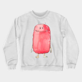 Red Watercolor Monster Crewneck Sweatshirt